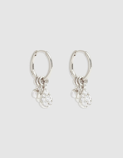 By Charlotte - Ocean Mist Hoops - Silver