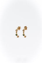 One Day In May - Amber Earrings - Gold