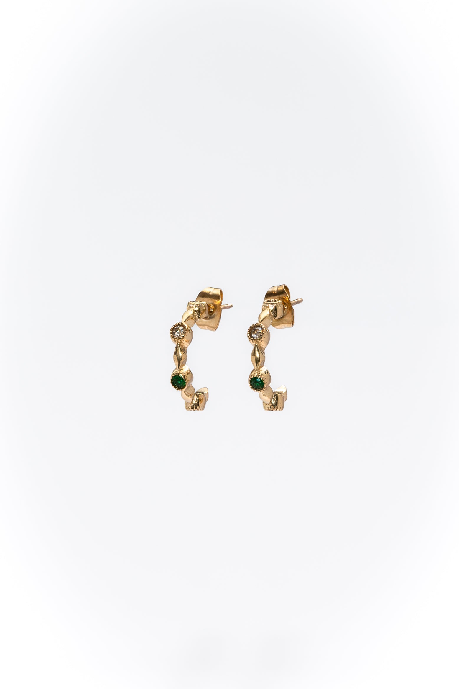 One Day In May - Amber Earrings - Gold