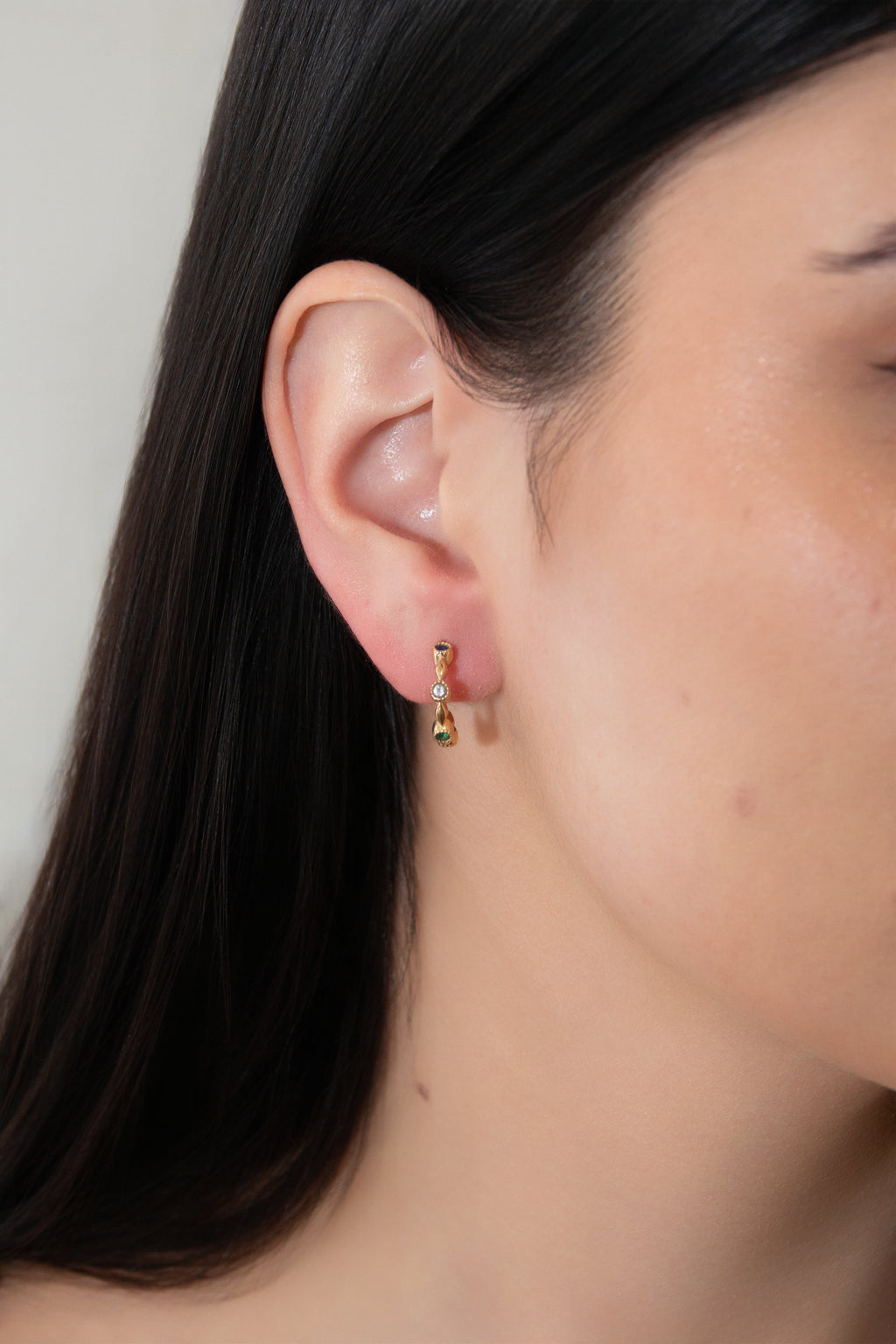One Day In May - Amber Earrings - Gold