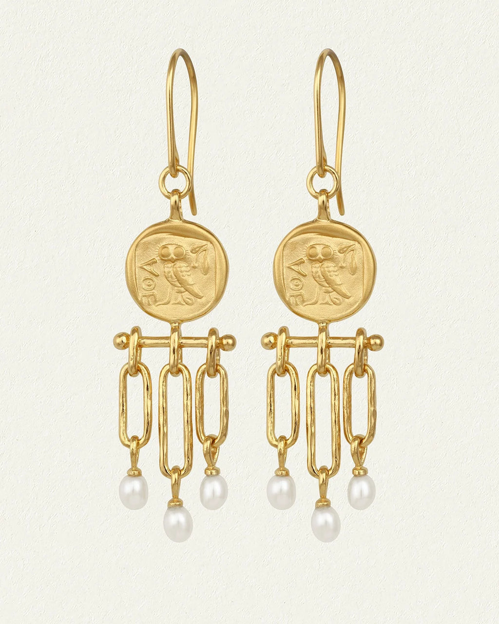 Temple Of The Sun - Palas Chandelier Earrings - Gold