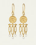 Temple Of The Sun - Palas Chandelier Earrings - Gold
