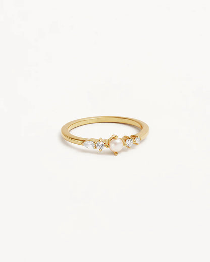 By Charlotte - Sea Foam Ring - Gold