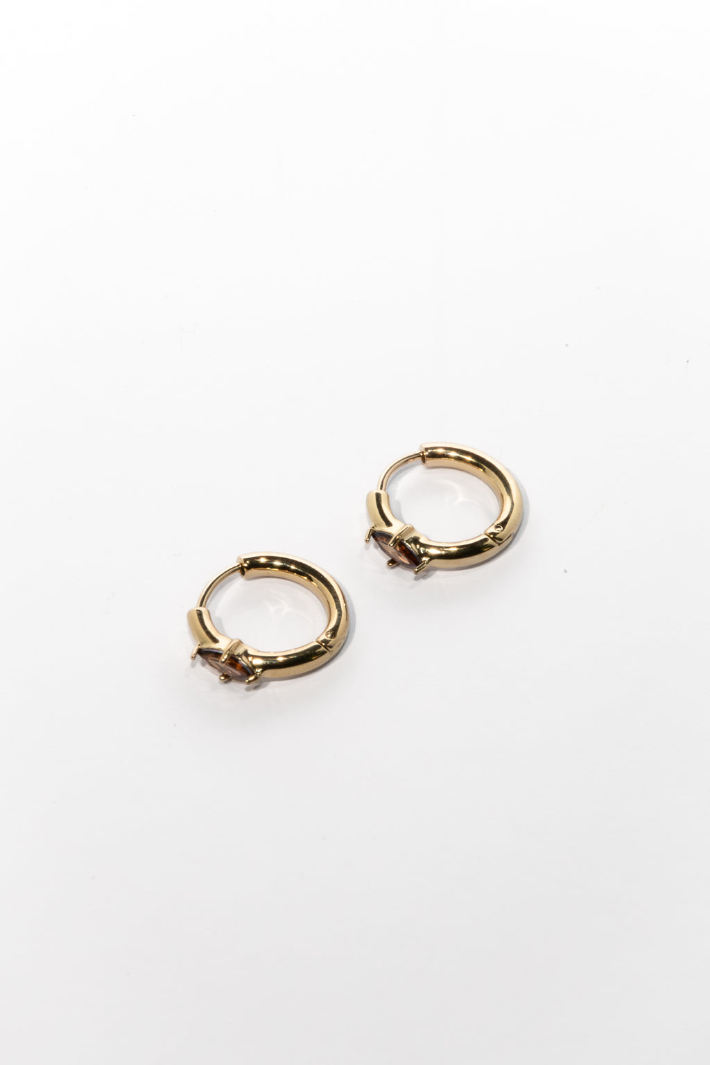 One Day In May - Armani Earrings - Gold - Coffee