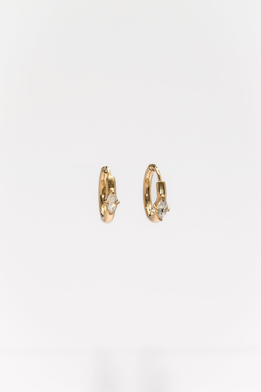 One Day In May - Armani  Earrings - Gold - Clear