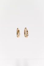 One Day In May - Armani  Earrings - Gold - Clear