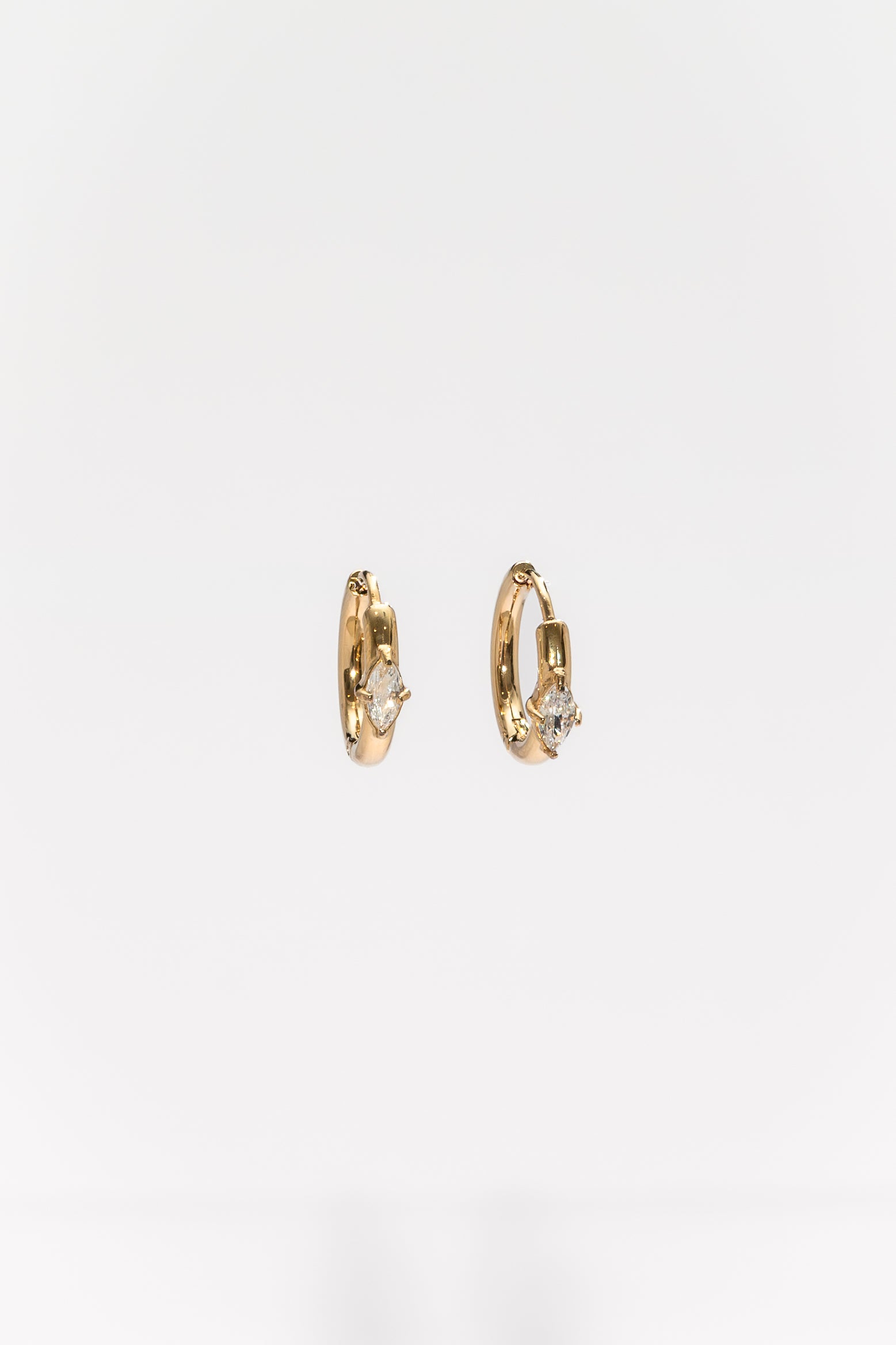 One Day In May - Armani  Earrings - Gold - Clear