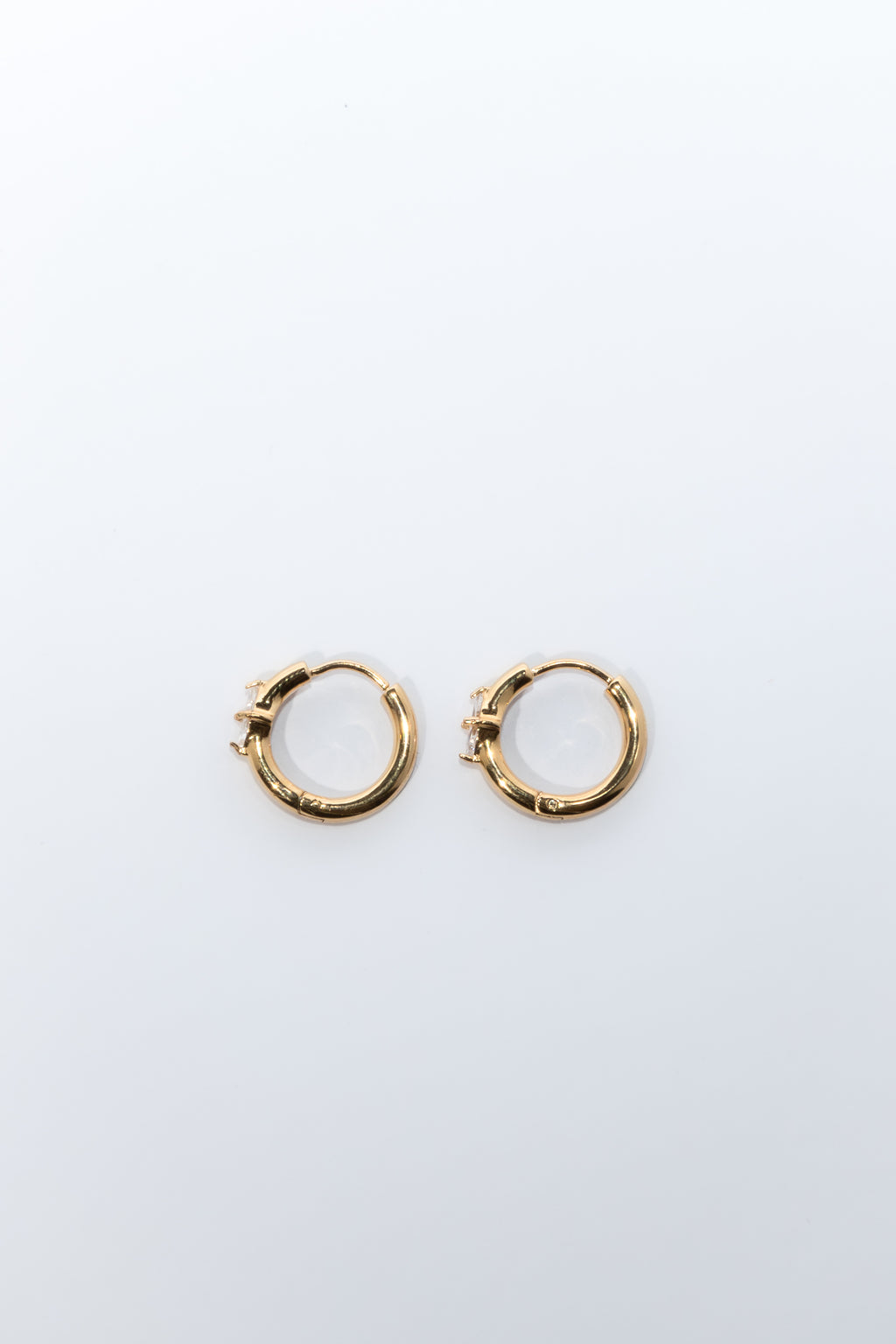 One Day In May - Armani  Earrings - Gold - Clear