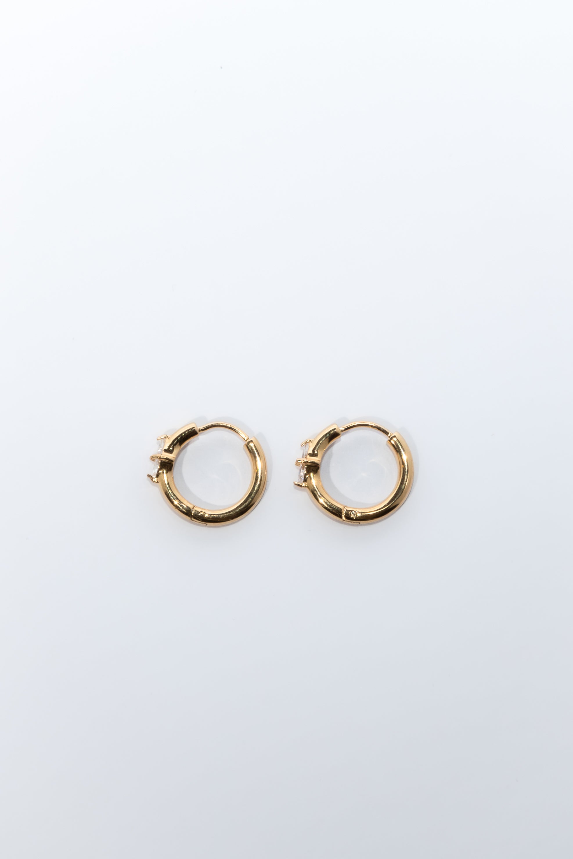 One Day In May - Armani  Earrings - Gold - Clear