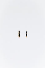 One Day In May - Aggie Earrings - Gold - Black