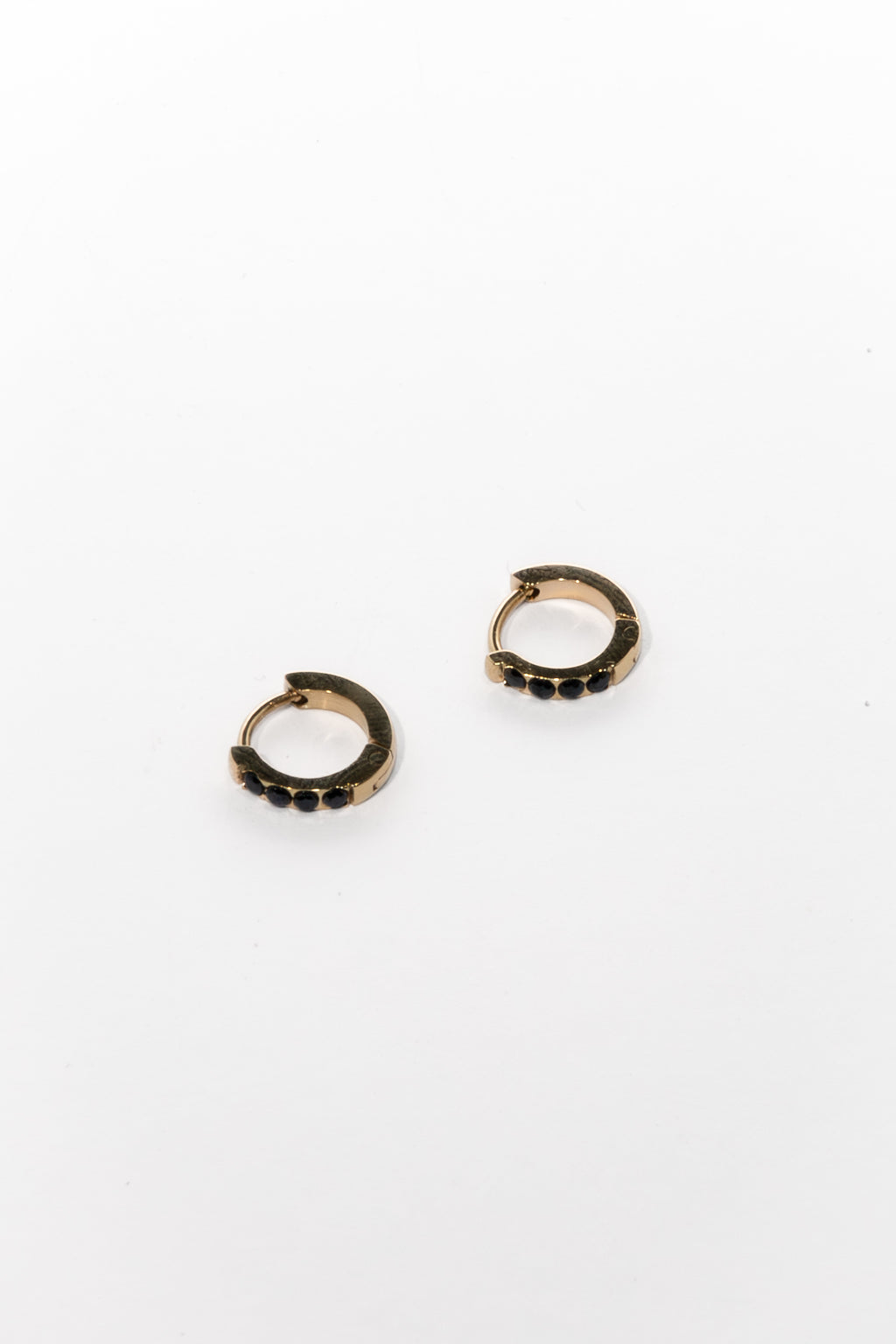 One Day In May - Aggie Earrings - Gold - Black