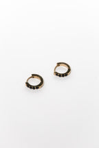 One Day In May - Aggie Earrings - Gold - Black