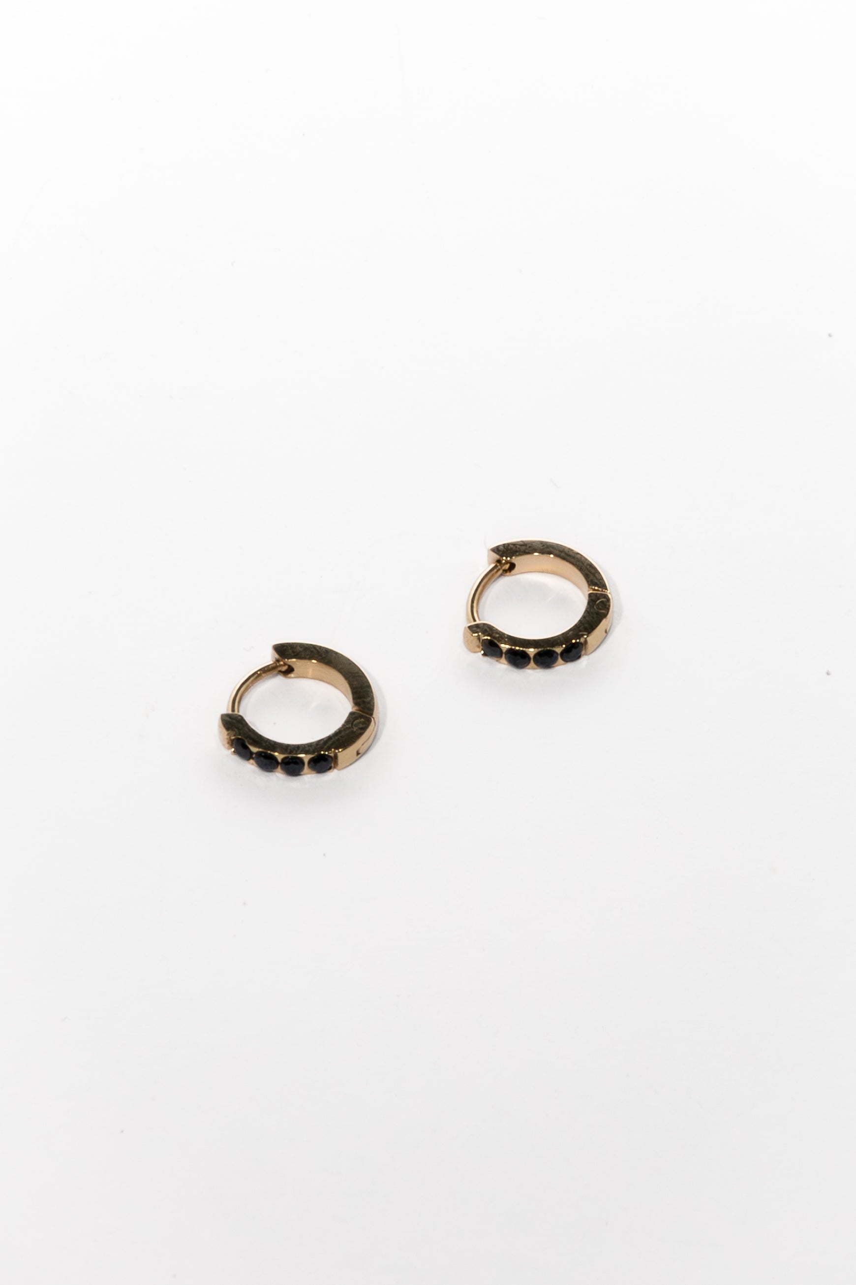 One Day In May - Aggie Earrings - Gold - Black