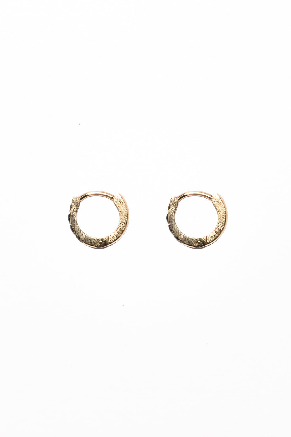One Day In May - Aggie Earrings - Gold - Black