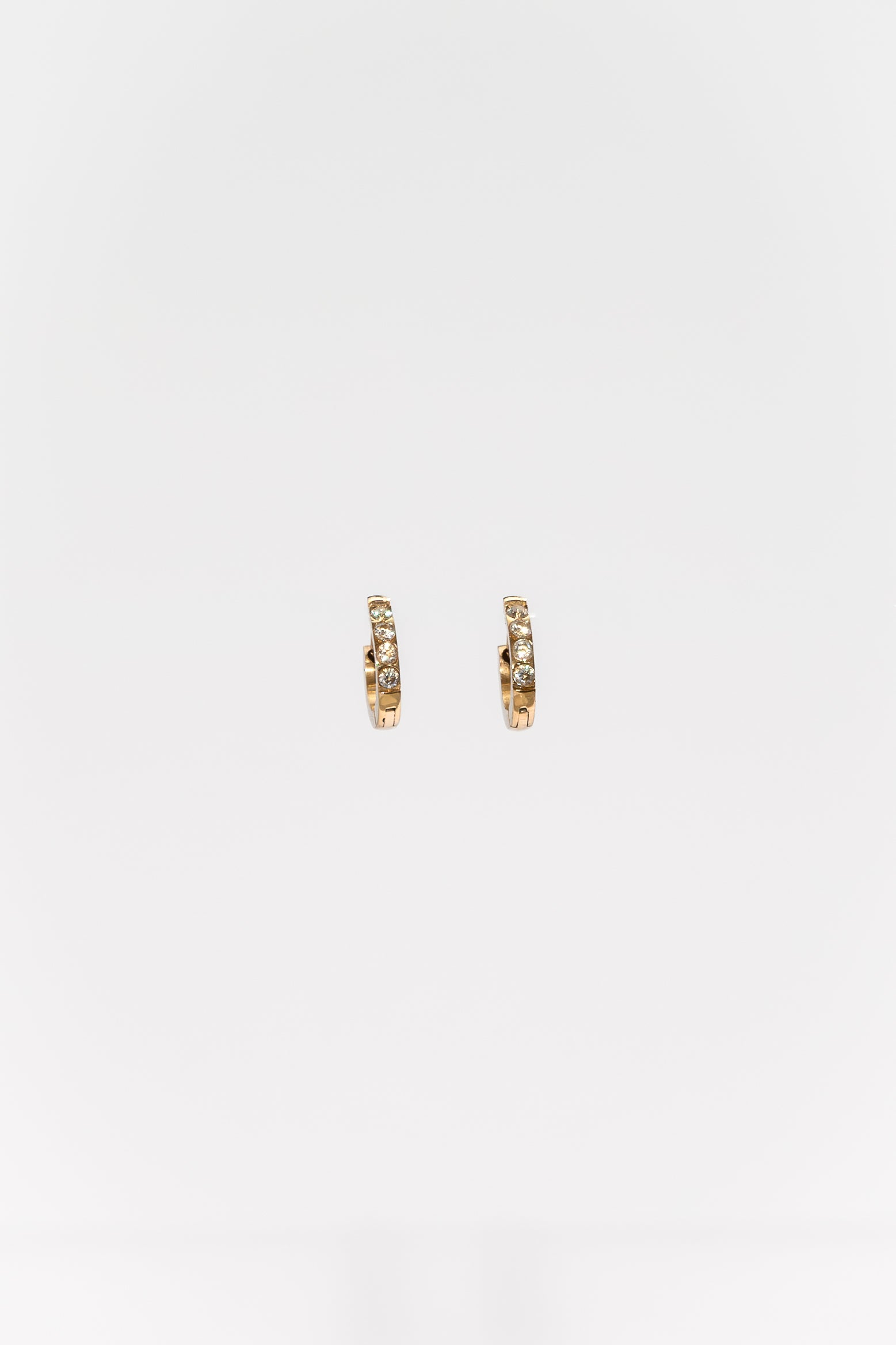 One Day In May - Aggie Earrings - Gold - Clear