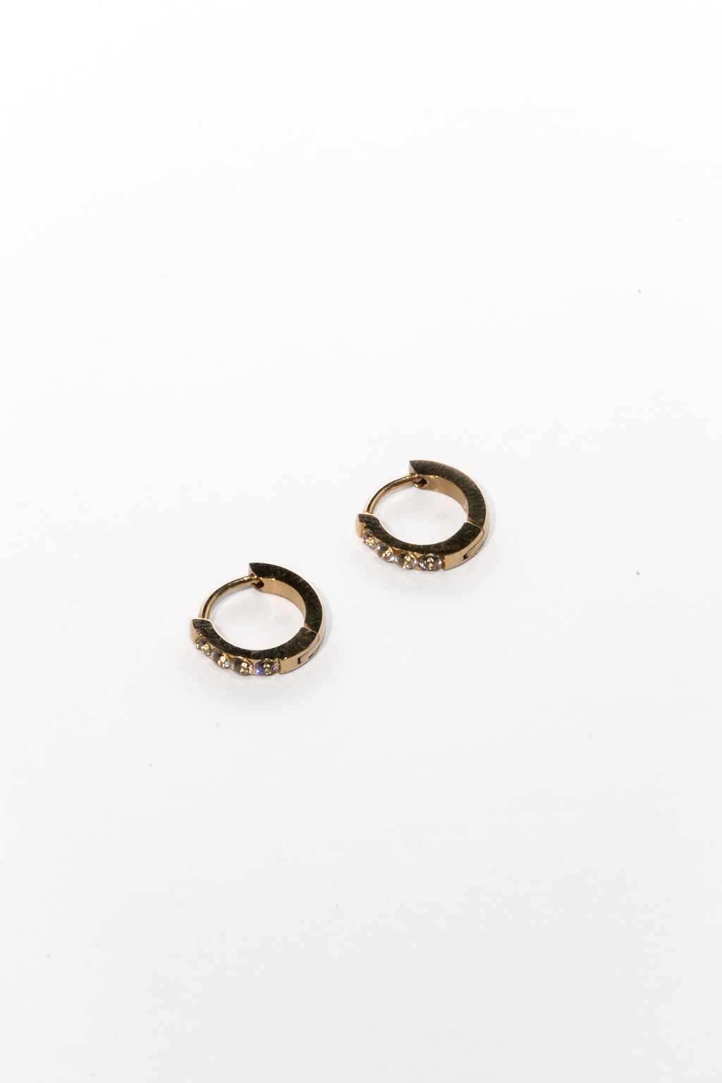 One Day In May - Aggie Earrings - Gold - Clear