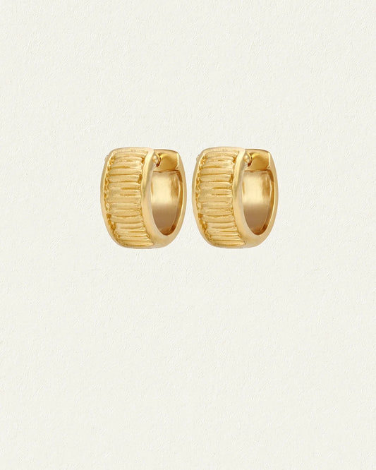 Temple Of The Sun - Arete Wide Huggies - Gold