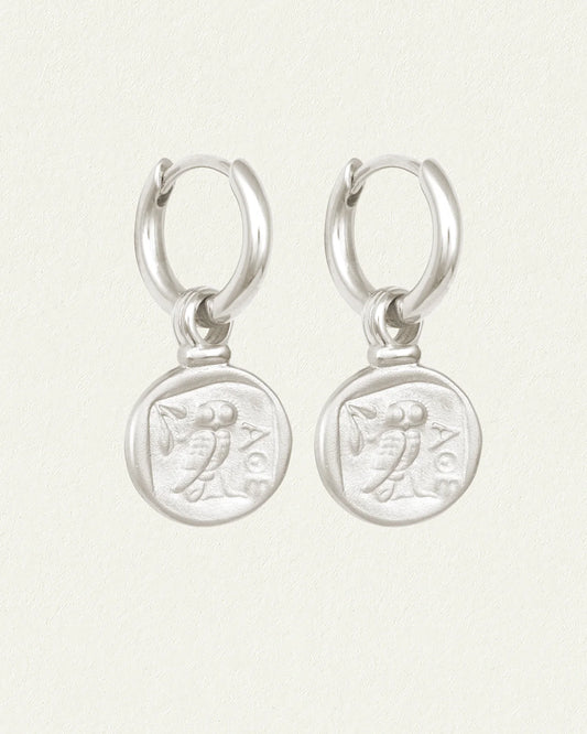 Temple Of The Sun - Palas Drop Earrings - Silver