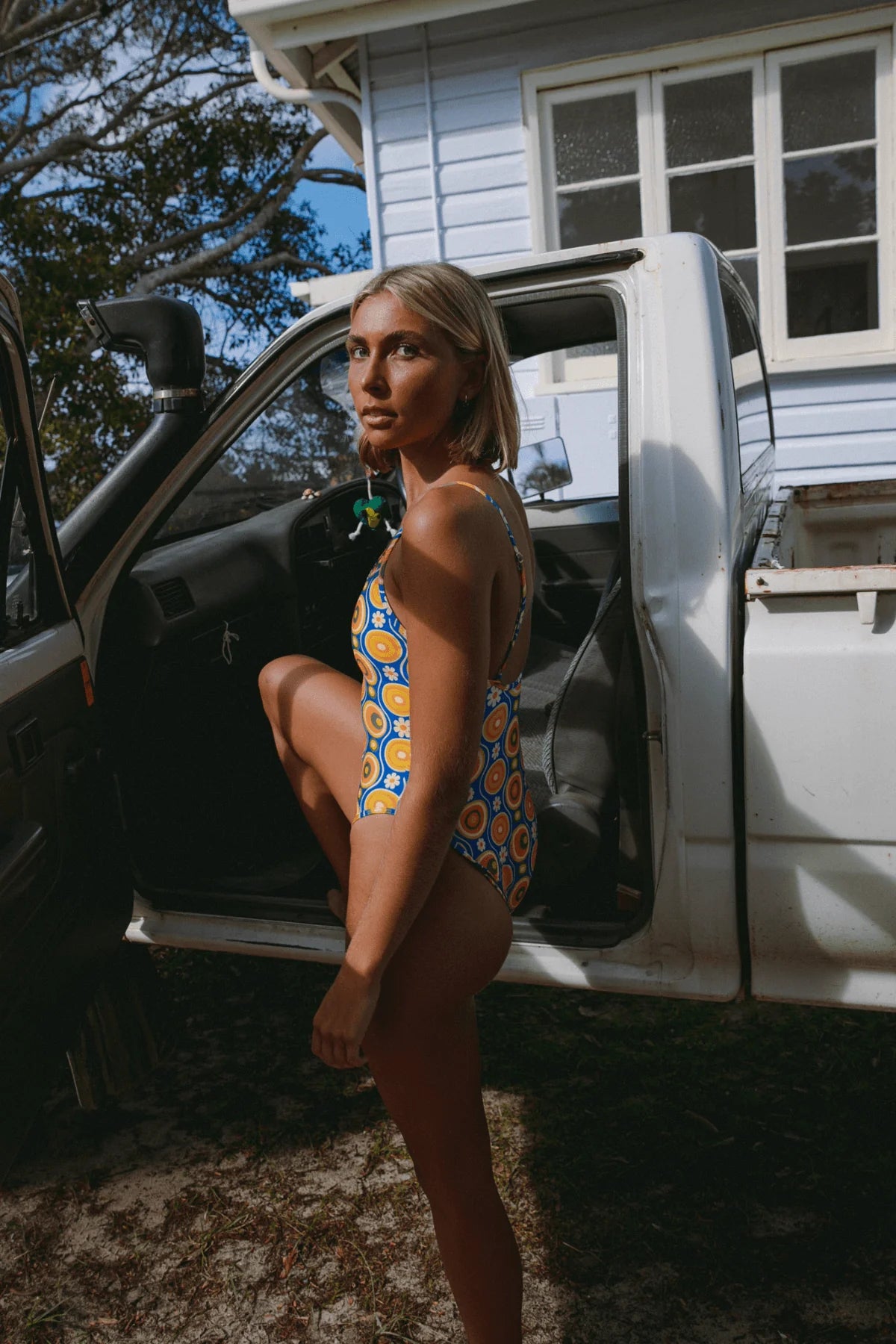 Inner Relm - Poolside One Piece - Lava Lamp Blue