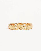 By Charlotte - Connected Hearts Ring - Gold