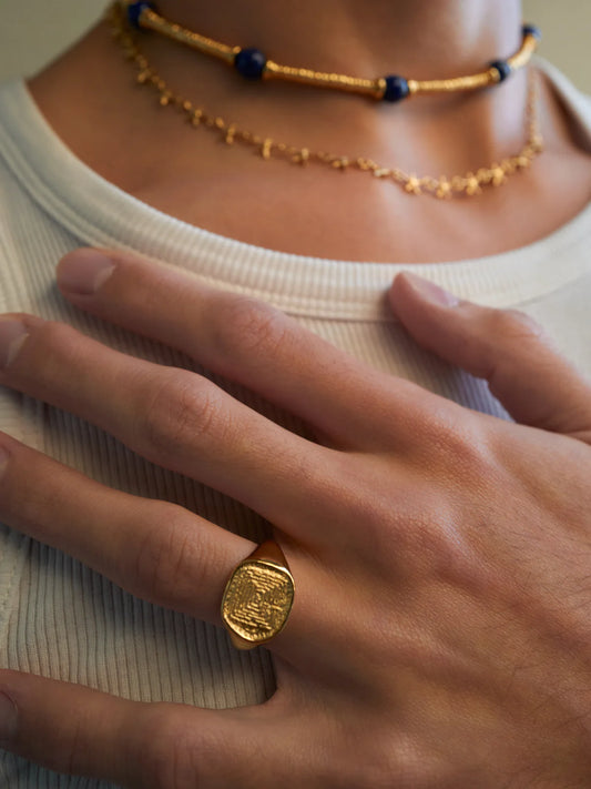Temple of the Sun - Labyrinth Ring - Gold