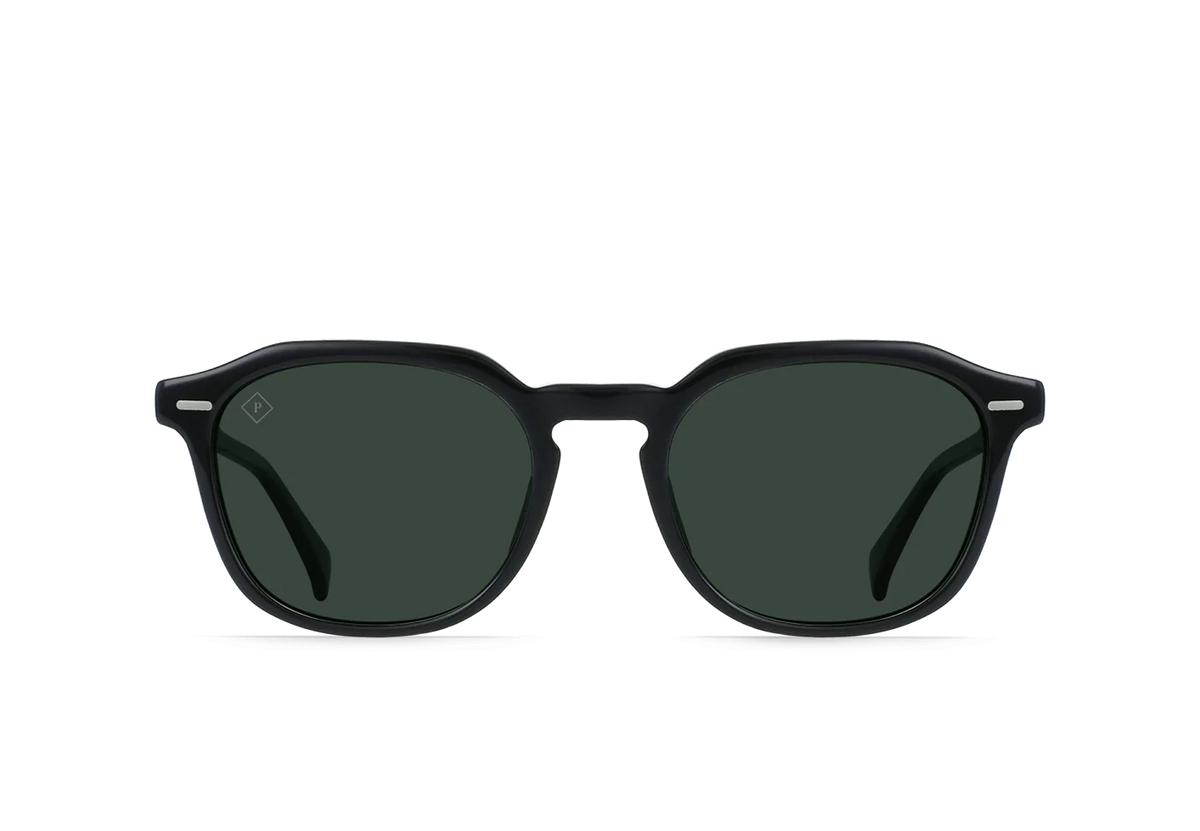Raen - Clyve - Recycled Black/Green Polarized