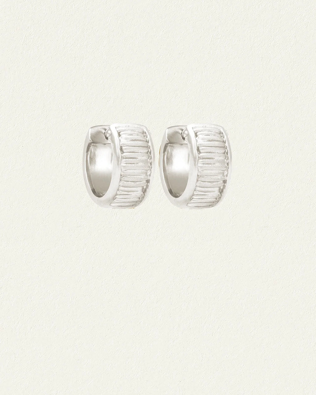 Temple Of The Sun - Arete Huggies Wide - Silver