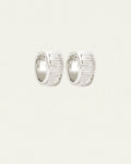 Temple Of The Sun - Arete Huggies Wide - Silver