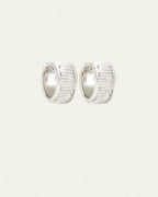 Temple Of The Sun - Arete Huggies Wide - Silver