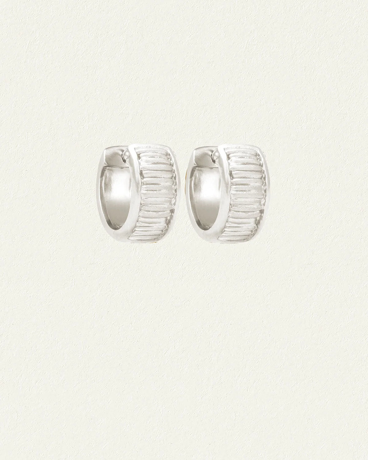 Temple Of The Sun - Arete Huggies Wide - Silver