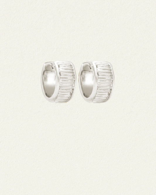 Temple Of The Sun - Arete Huggies Wide - Silver