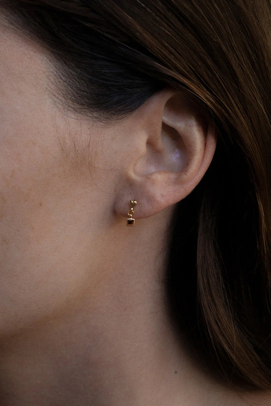 Temple Of The Sun - Eros Drop Stud Earrings Gold