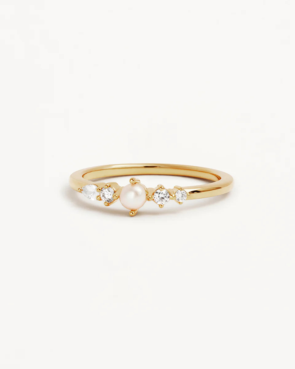 By Charlotte - Sea Foam Ring - Gold