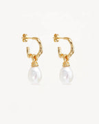 By Charlotte-  Whispers of Tranquility Pearl Hoops