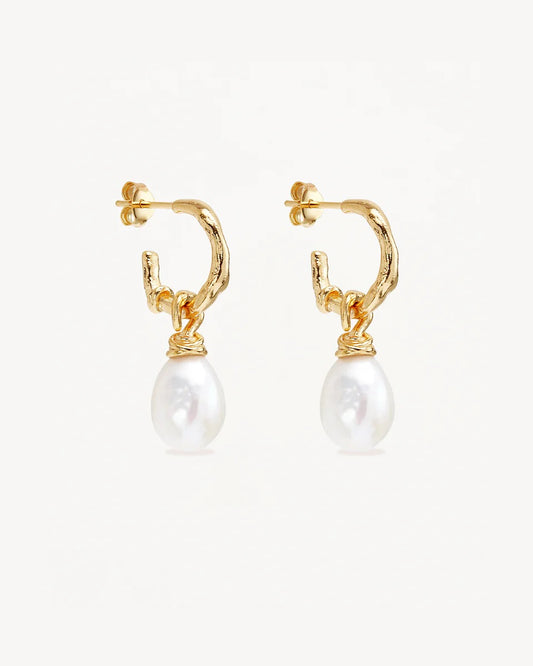By Charlotte-  Whispers of Tranquility Pearl Hoops