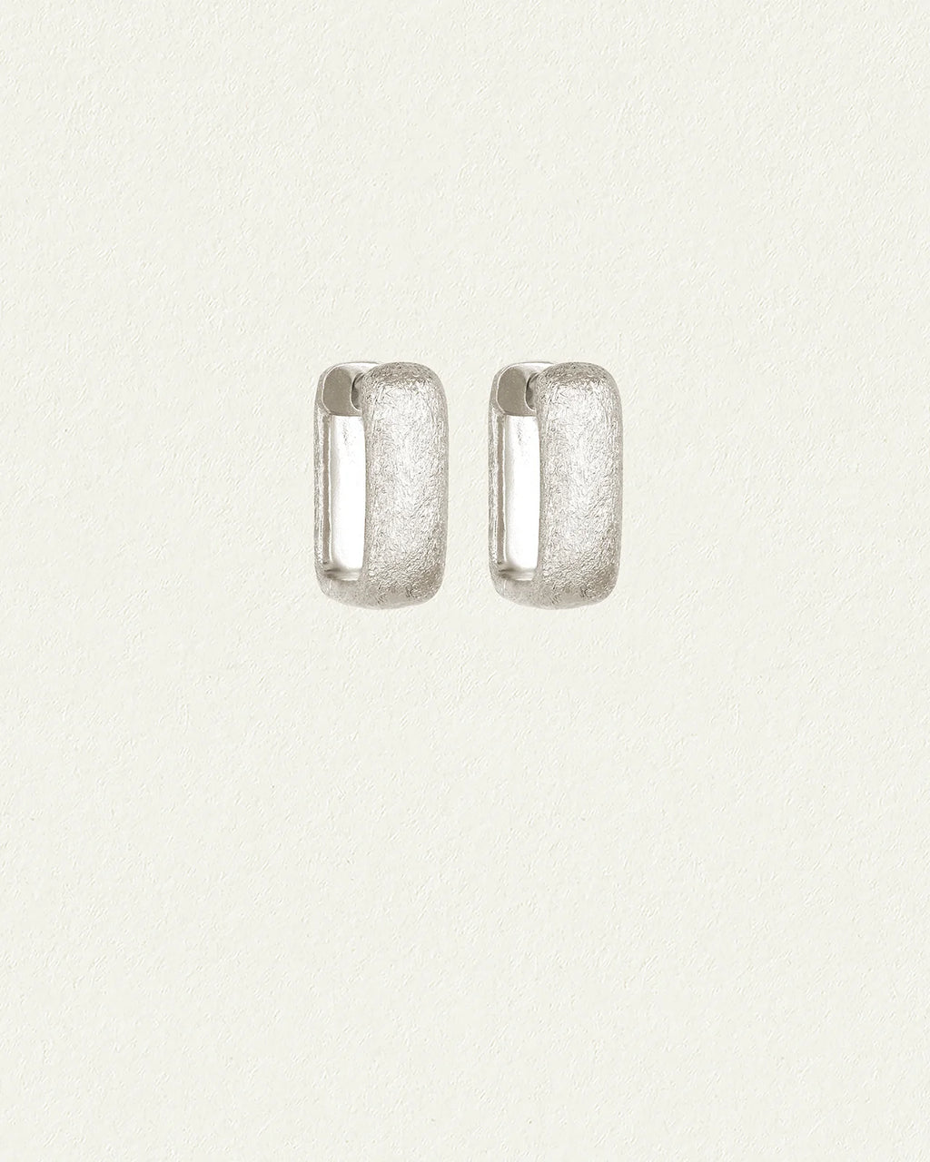 Temple Of The Sun - Alida Square Hoops - Silver