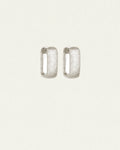 Temple Of The Sun - Alida Square Hoops - Silver