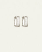 Temple Of The Sun - Alida Square Hoops - Silver