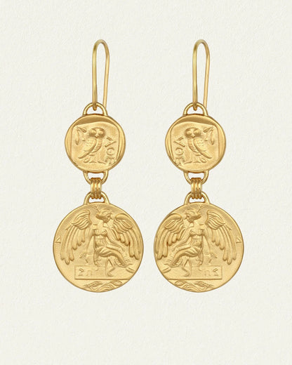 Temple Of The Sun - Mythos Earrings - Gold