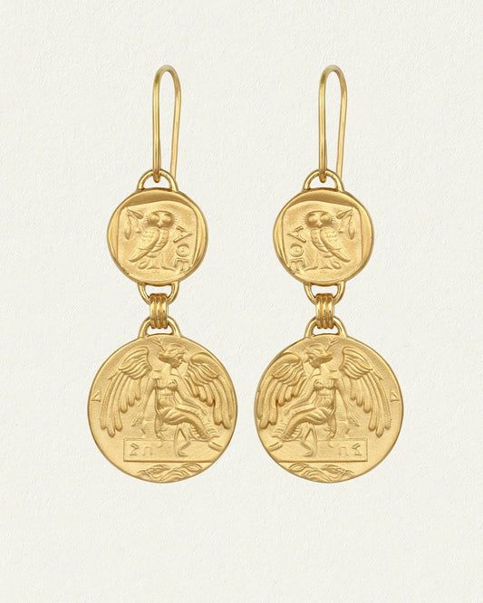 Temple Of The Sun - Mythos Earrings - Gold