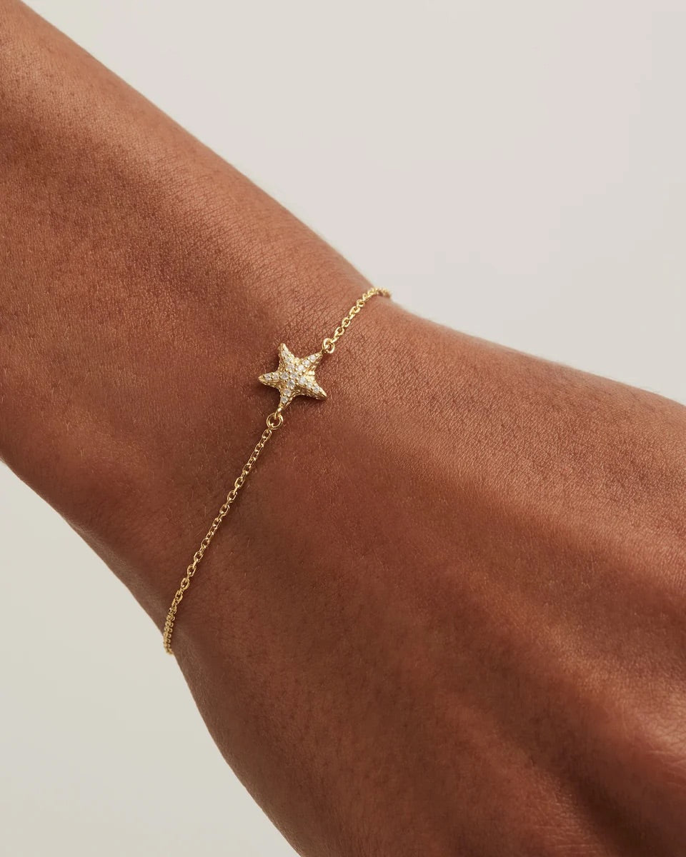 By Charlotte - By The Sea Starfish Bracelet - Gold