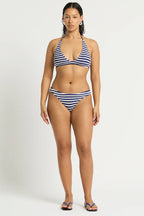 Bond Eye - Astrid Crop - Navy Dot stripe