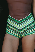 Inner Relm - Holiday Surf Suit - Green Stripe