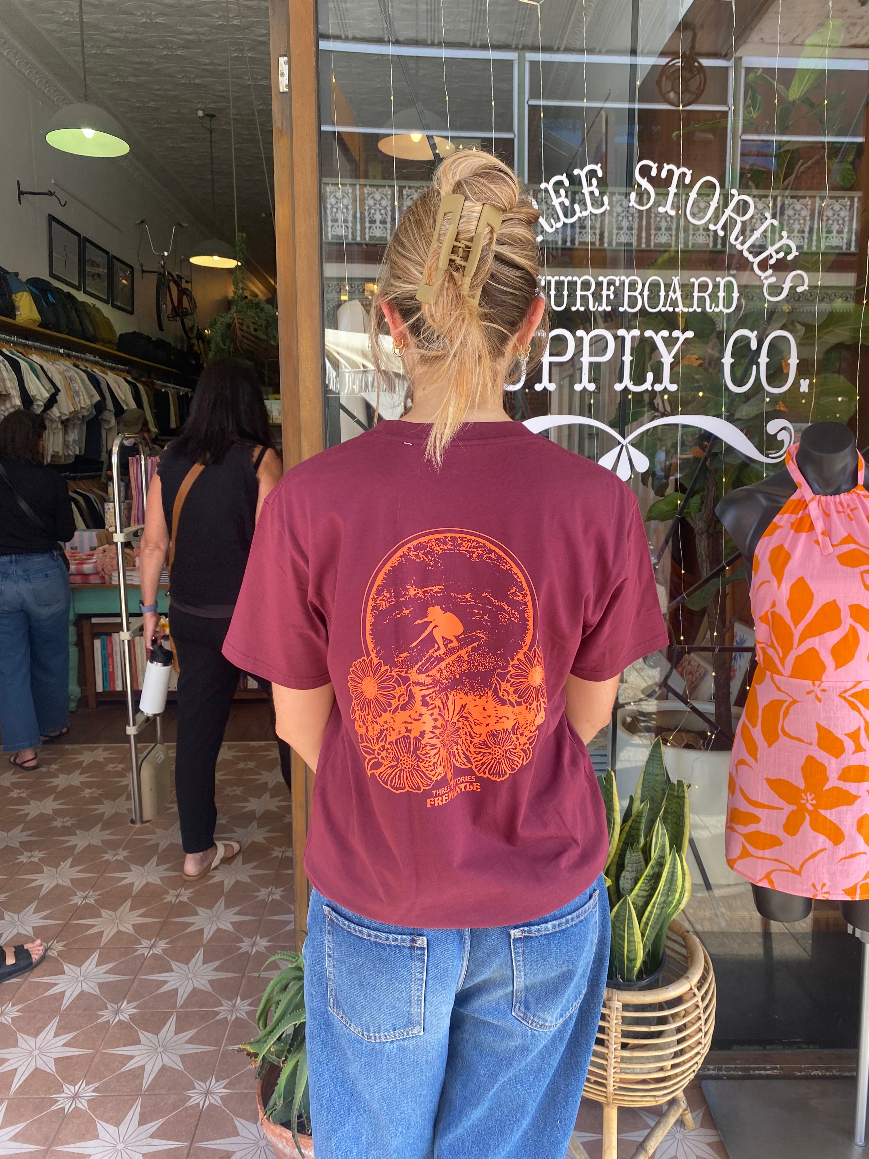 Three Stories - Soul Tee Burgundy