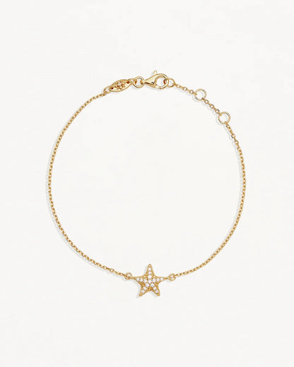 By Charlotte - By The Sea Starfish Bracelet - Gold