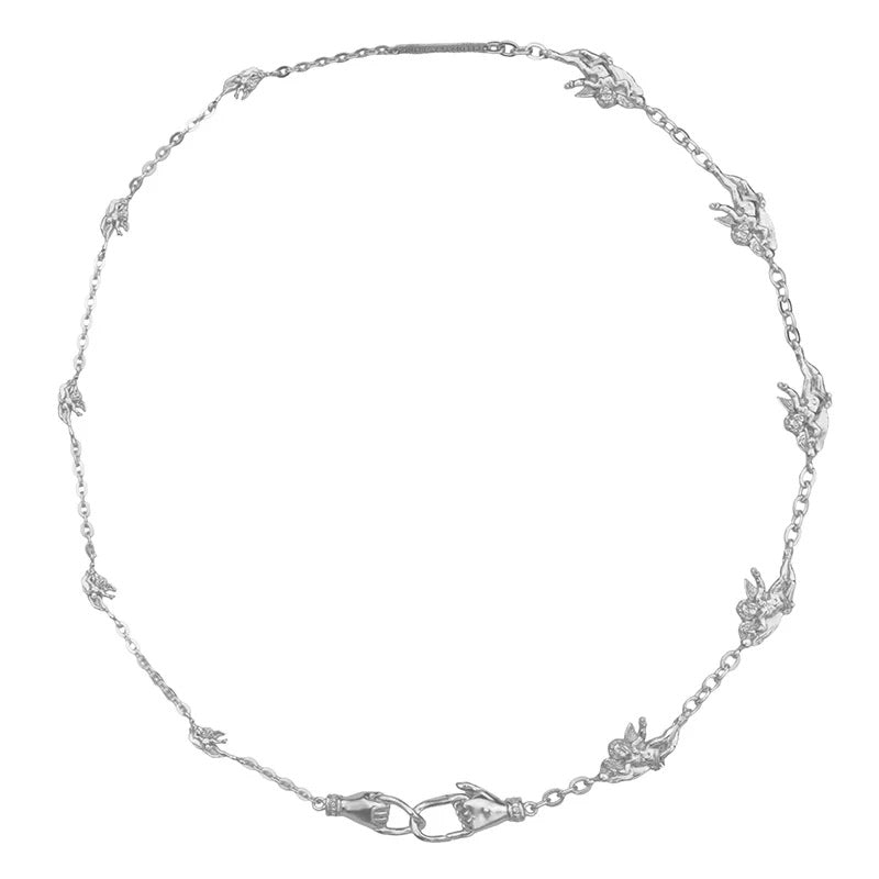 Cleopatra's Bling -  Botticini Necklace - Silver