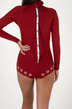 Inner Relm - Flower Chain Springsuit - Wine Red