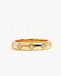 By Charlotte - Bloom With You Lotus Ring - Gold