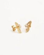 By Charlotte - Ocean Whisper Stud Earrings - Gold