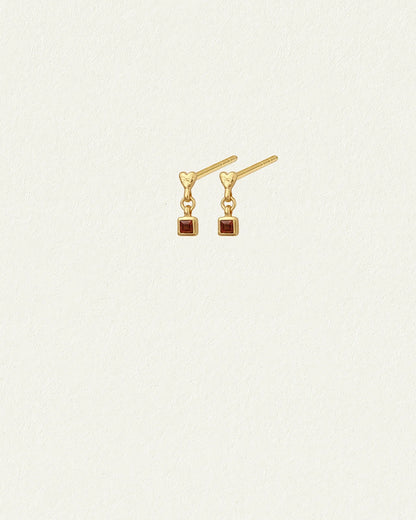 Temple Of The Sun - Eros Drop Stud Earrings Gold